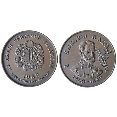 1988 MÉE Gyöngyösi Csoport Knézich Károly emlékérme