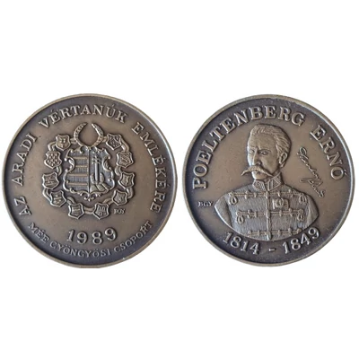 1989 MÉE Gyöngyösi Csoport Poeltenberg Ernő emlékérme