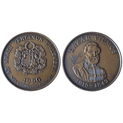 1990 MÉE Gyöngyösi Csoport Lázár Vilmos emlékérme