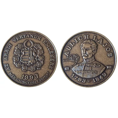1993 MÉE Gyöngyösi Csoport Aulich Lajos emlékérme