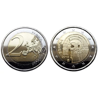 2018 2 Euro UNC emlékérme Spanyolország Santiago de Compostela történelmi központja