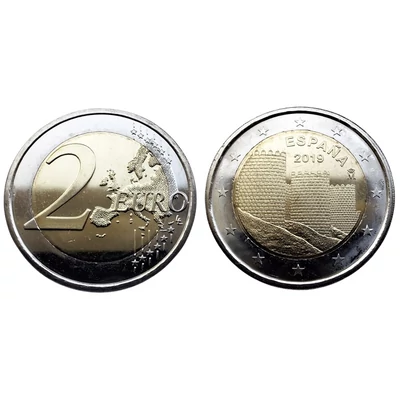 2019 2 Euro UNC emlékérme Spanyolország Ávila falai