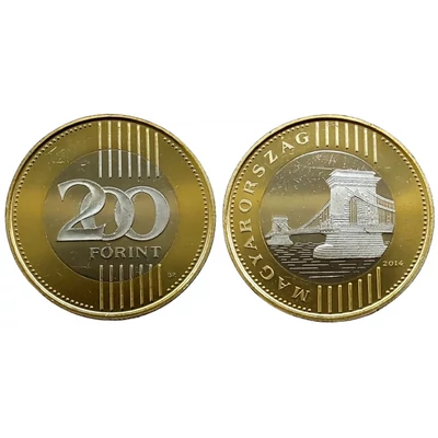 2014 200 Forint PP kivitelű verdefényes ritka érme forgalomból