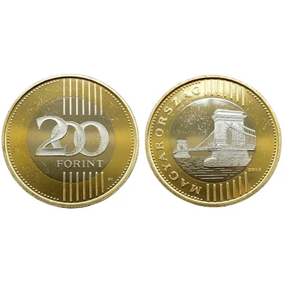 2013 200 Forint PP kivitelű verdefényes ritka érme forgalomból