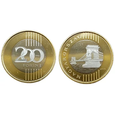 2015 200 Forint PP kivitelű verdefényes ritka érme forgalomból