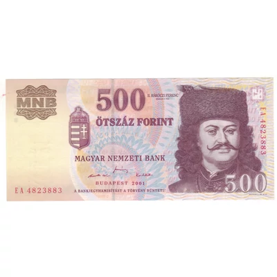 2001 500 forint UNC bankjegy EA sorozat Numizmatika-bankjegyek