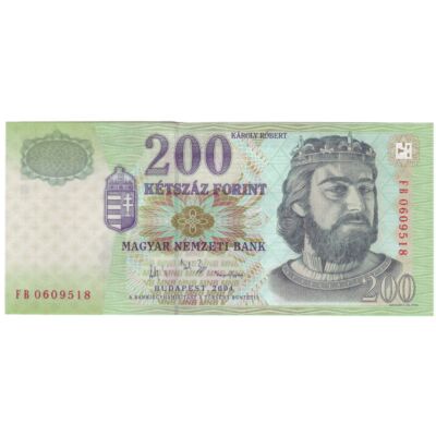 2004 200 forint UNC bankjegy FB sorozat 0609518 Numizmatika-bankjegyek