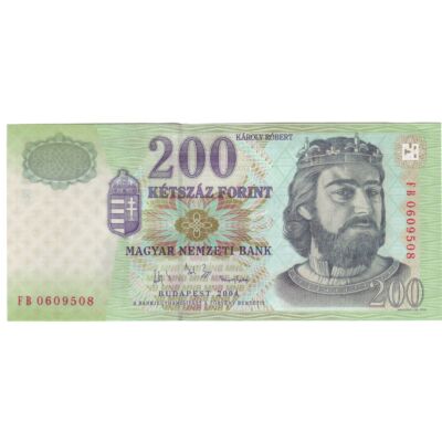 2004 200 forint UNC bankjegy FB sorozat 0609508 Numizmatika-bankjegyek