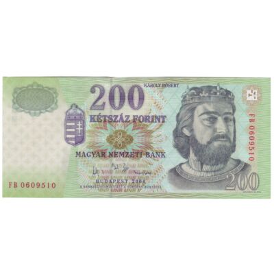 2004 200 forint UNC bankjegy FB sorozat 0609510 Numizmatika-bankjegyek