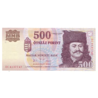 2005 500 forint UNC bankjegy EC sorozat Numizmatika-bankjegyek