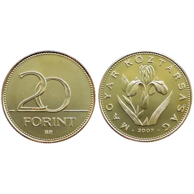 2007 20 Forint verdefényes forgalmi érme (BU)