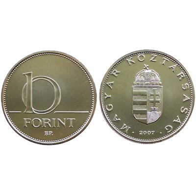 2007 10 Forint verdefényes forgalmi érme (BU)