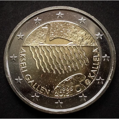 2015 2 Euro UNC emlékérme Akseli Gallen-Kallela születésének 150. évfordulója