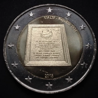 2015 2 euro Málta UNC emlékérme rolniból!