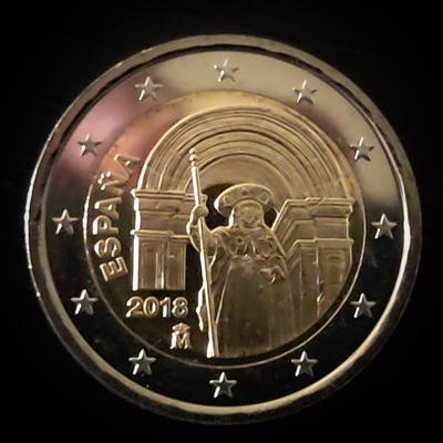 2018 2 Euro UNC emlékérme Spanyolország Santiago de Compostela történelmi központja