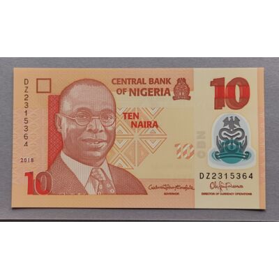 2018 Nigéria 10 Naira UNC bankjegy