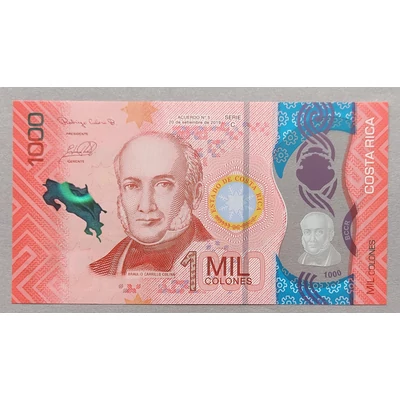 2021 Costa Rica 1000 Colones UNC bankjegy