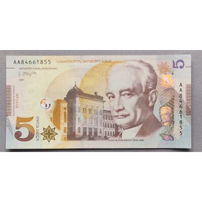 2021 Grúzia 5 Lari UNC bankjegy