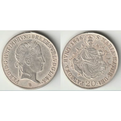 1846 20 Krajcár ezüst érme