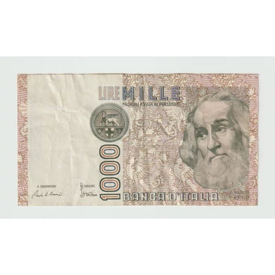 1982 1000 Líra bankjegy - Olaszország
