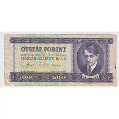 1990 500 Forint bankjegy Július E sorozat 