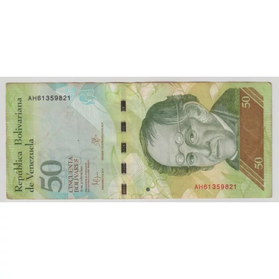 2018 50 Bolívares bankjegy Venezuela
