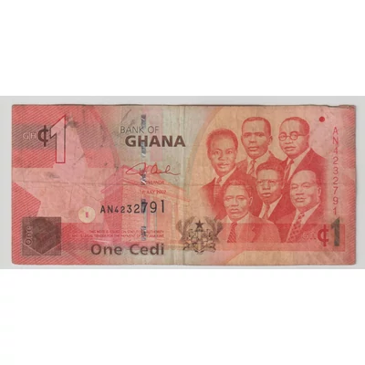 2007 1 Cedi bankjegy Ghána