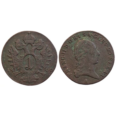 1800 1 Kreuzer réz érme I. Ferenc