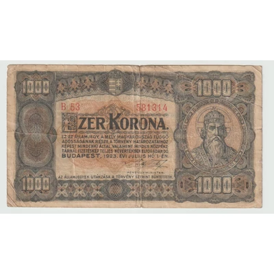 1920 1000 korona államjegy 