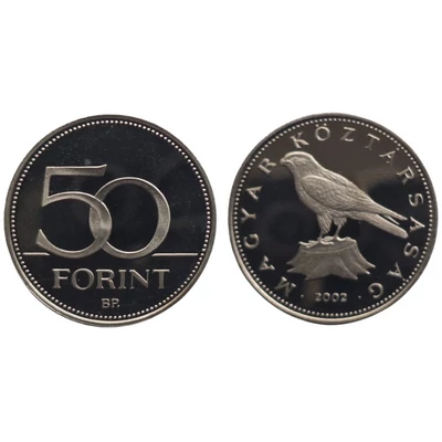 2002 50 forint PP érme - Mindössze 3000 darabos proof kiadás