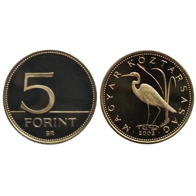 2002 5 forint PP érme - Mindössze 3000 darabos proof kiadás