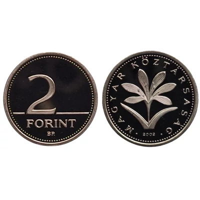 2002 2 forint PP érme - Mindössze 3000 darabos proof kiadás