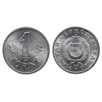 1980 1 Forint forgalmi érme, verdefényes
