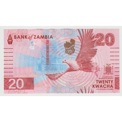 2024 20 Kwacha UNC bankjegy – Zambia