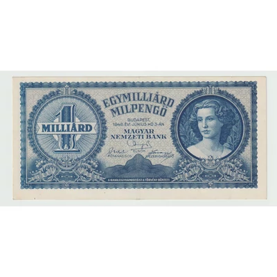 1946 1 Milliárd milpengő bankjegy 