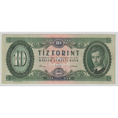 1962 10 forint bankjegy Numizmatika-bankjegyek