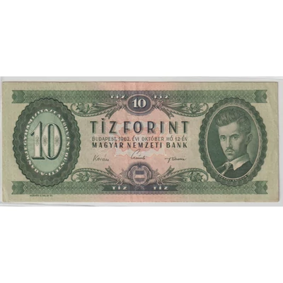 1962 10 forint bankjegy Numizmatika-bankjegyek