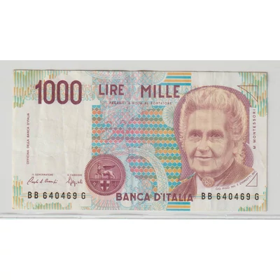 1990 1000 líra bankjegy (Olaszország) VF