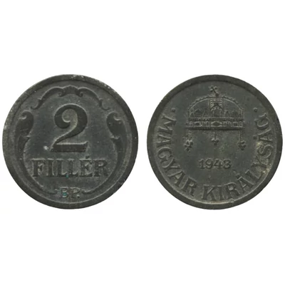 1944 2 fillér érme
