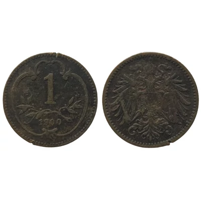 1900 1 Heller érme– Osztrák–Magyar Monarchia