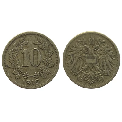 1916 10 Heller érme– Osztrák–Magyar Monarchia