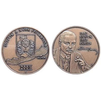 2001 MÉE Siófok a nyár fővárosa - Kálmán Imre emlékérme 