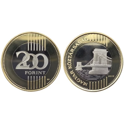 2010 200 forint PP érme - Mindössze 7000 darabos proof kiadás