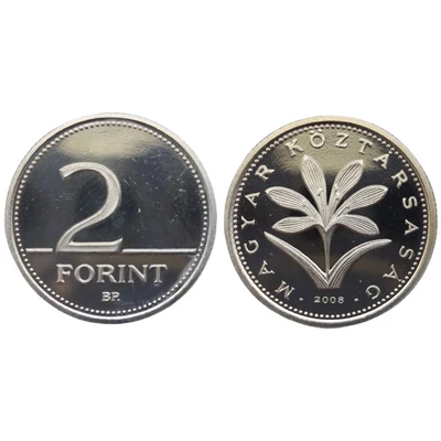2008 2 forint PP érme - Mindössze 7000 darabos proof kiadás
