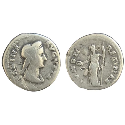 Sabina Denarius, római ezüst érme – Kr.u. 134-136, RIC 395a