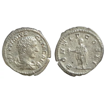 Geta Denarius, római ezüst érme – Kr.u. 209, RIC 61b