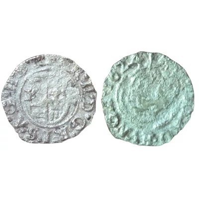 1624-es II. Mátyás ezüst denár – K-B verdejelű, Madonna ábrázolással