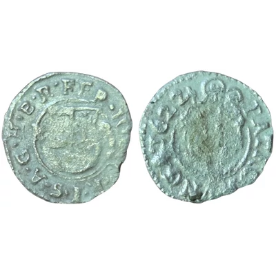 1622-es II. Mátyás ezüst denár – K-B verdejelű, Madonna ábrázolással