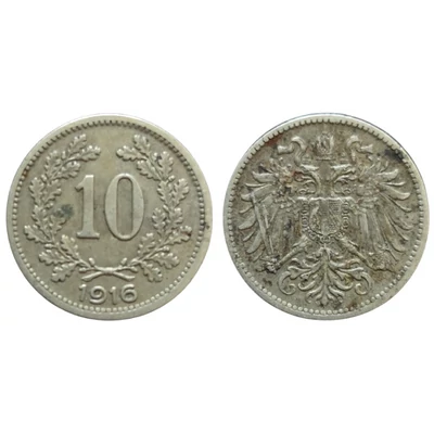 1916 10 Heller érme– Osztrák–Magyar Monarchia