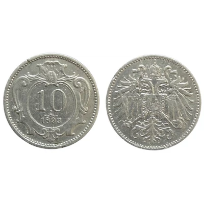 1893 10 Heller érme– Osztrák–Magyar Monarchia